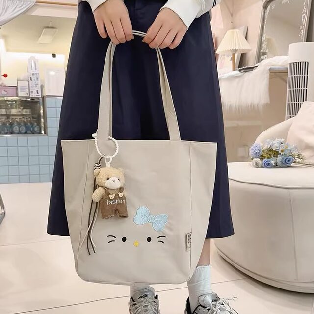 Korean style cute canvas bag for women new casual and versatile