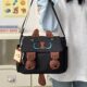 Cute cartoon cat schoolbag female junior high school student niche design small backpack female college student high school student crossbody bag
