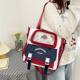 Canvas bag girls crossbody shoulder bag handbag book bag versatile large capacity primary school student class bag tutoring bag