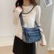 2026 New Denim Lazy Style Retro Shoulder Bag Women's Small Backpack Travel Commuting Lightweight Casual Crossbody Bag