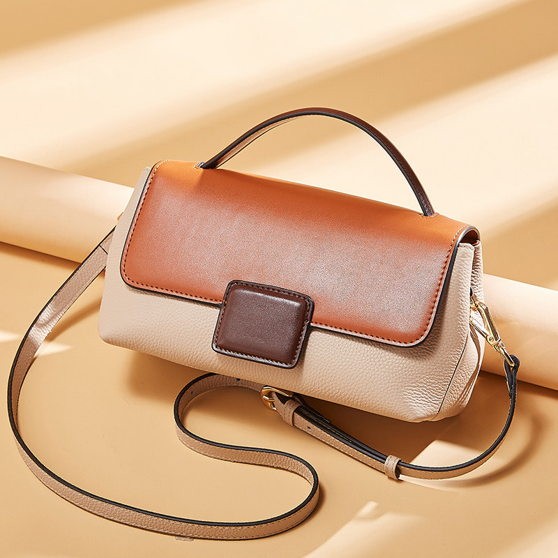 柏雅图小ck复古风头层牛皮手提包 柏雅图箱包女士包袋