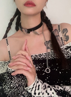 爱心皮带项圈项链流苏链条辣妹