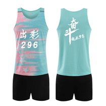 Tracksuit Suit Men And Women Training Wear Vest Fitness Short Running Body Test Running Marathon Racing Suit Sportswear