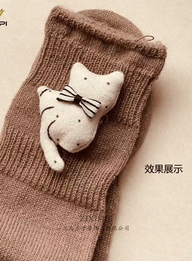 可爱猫咪狗狗公仔领结布艺DIY饰品配件胸针挂链包包袜子/1172