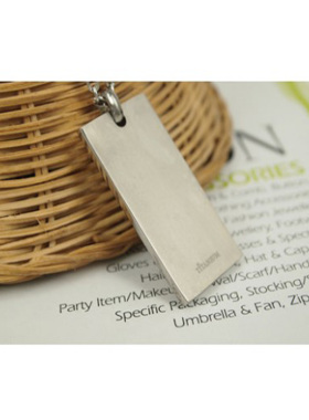 身份牌男士挂件饰品刻字吊坠项链