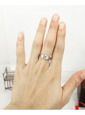 日韩风男士饰品刻字钛钢戒指