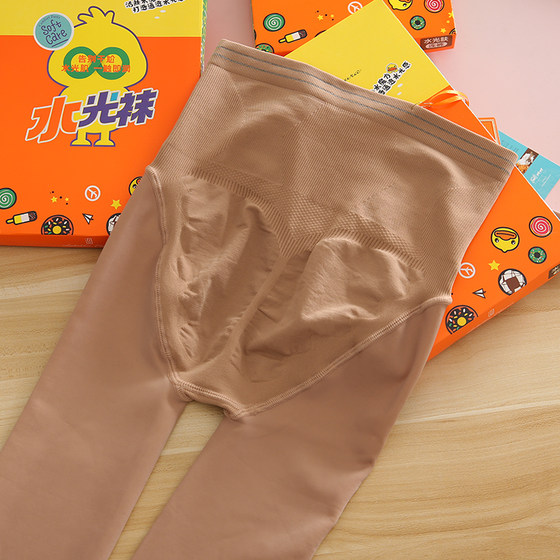 La Bella L965 Water Glossy Socks Spring and Autumn Style Bottoming Socks 800D High Waist Tummy Lifting Peach Buttocks Bare Legs Pantyhose