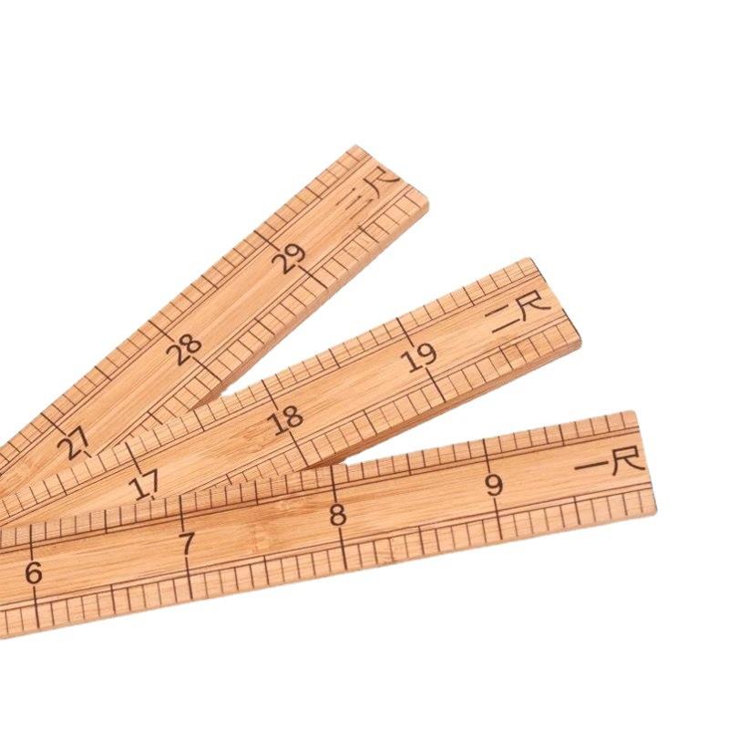 木尺优质竹尺子一米直尺双面刻度尺市量布尺厘米英寸缝纫裁缝尺竹-图3