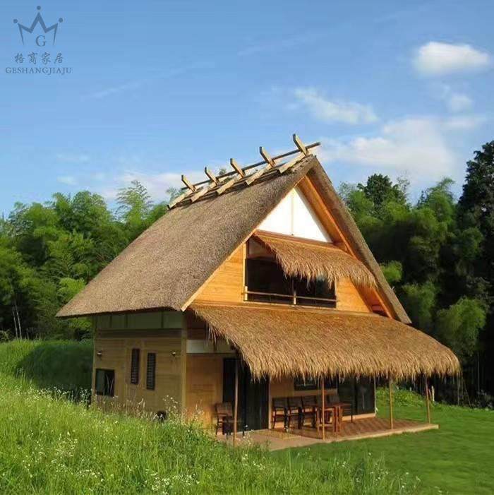 仿真茅草屋顶仿真茅草瓦人造毛草pe塑料防火假稻草屋檐顶棚装饰