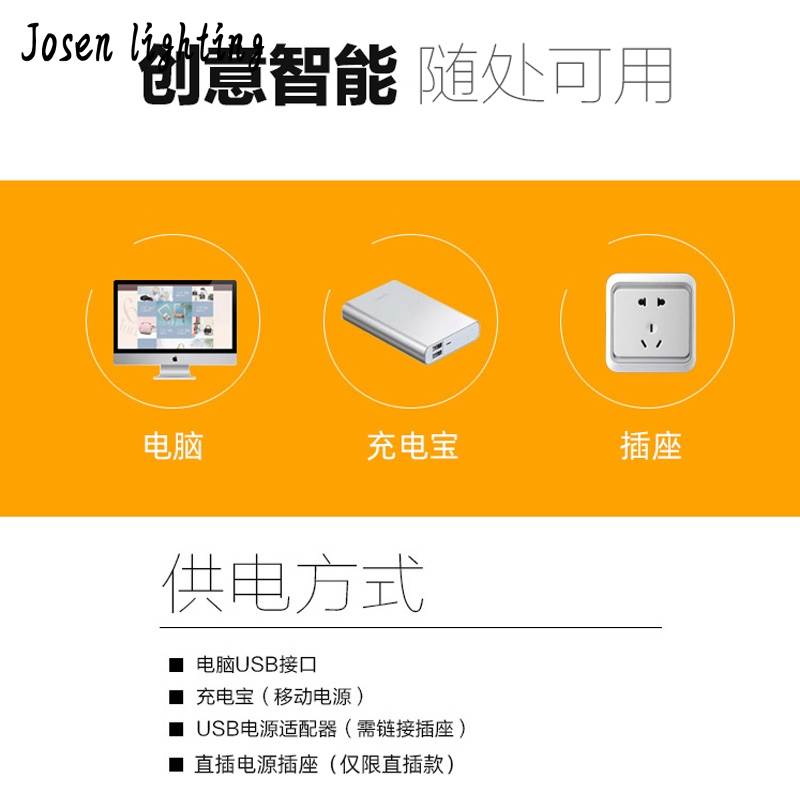 学习led灯书桌吸顶usb小夜灯大学生寝室宿舍灯管床上护眼灯磁铁。 - 图2