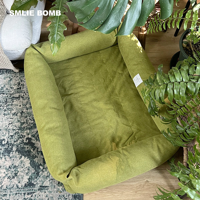 PetMassive极简复古防塌陷可拆洗绿色狗窝四季通用宠物窝狗床,淘宝优惠券,粉丝福利购,淘宝优惠卷