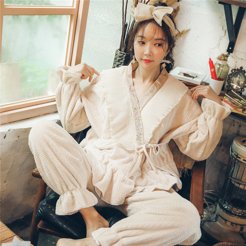 林梦世家月子服春秋冬珊瑚绒睡衣 lmsj服饰家居服套装