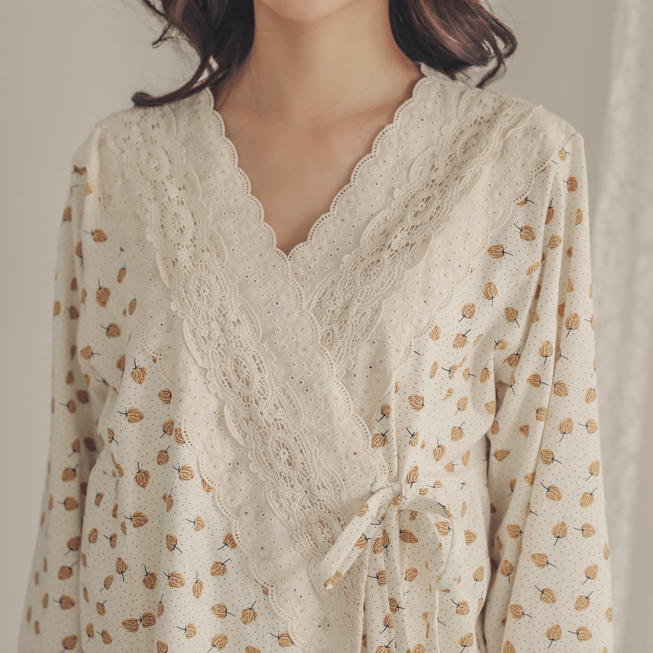 月子服哺乳春秋纯棉夏和服睡衣 lmsj服饰家居服套装