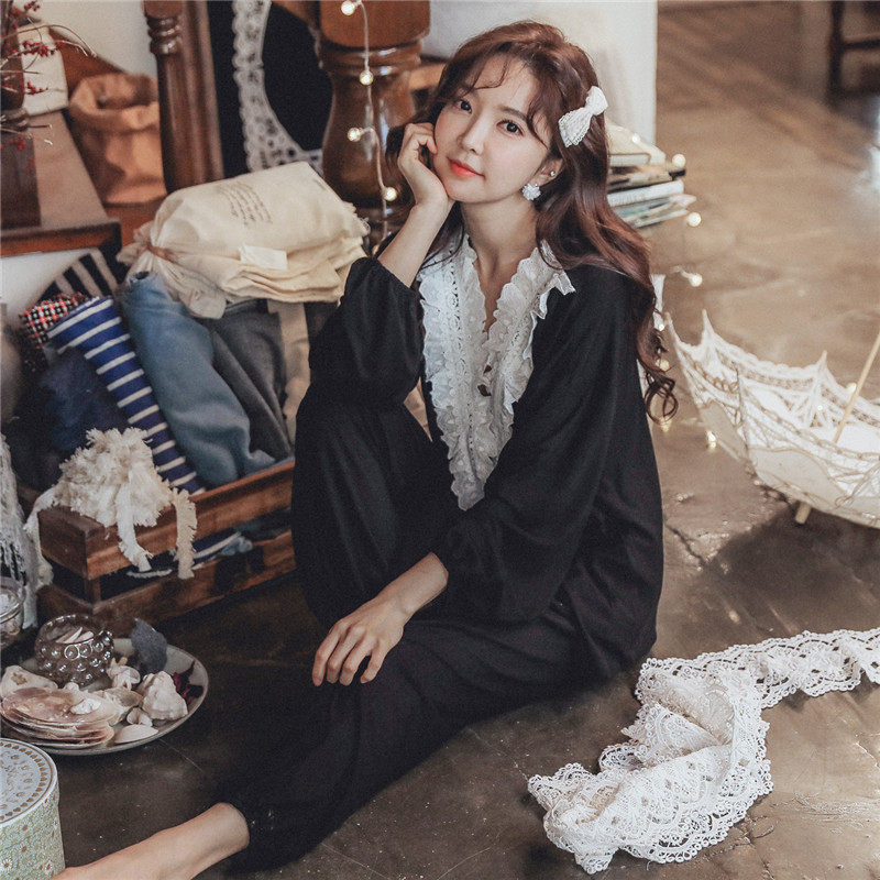 莫代尔月子服孕妇春秋喂奶衣夏睡衣 lmsj服饰家居服套装