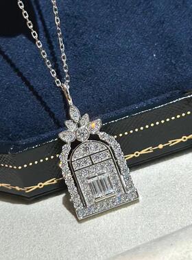 毛衣链幸福之门s925纯银项链女