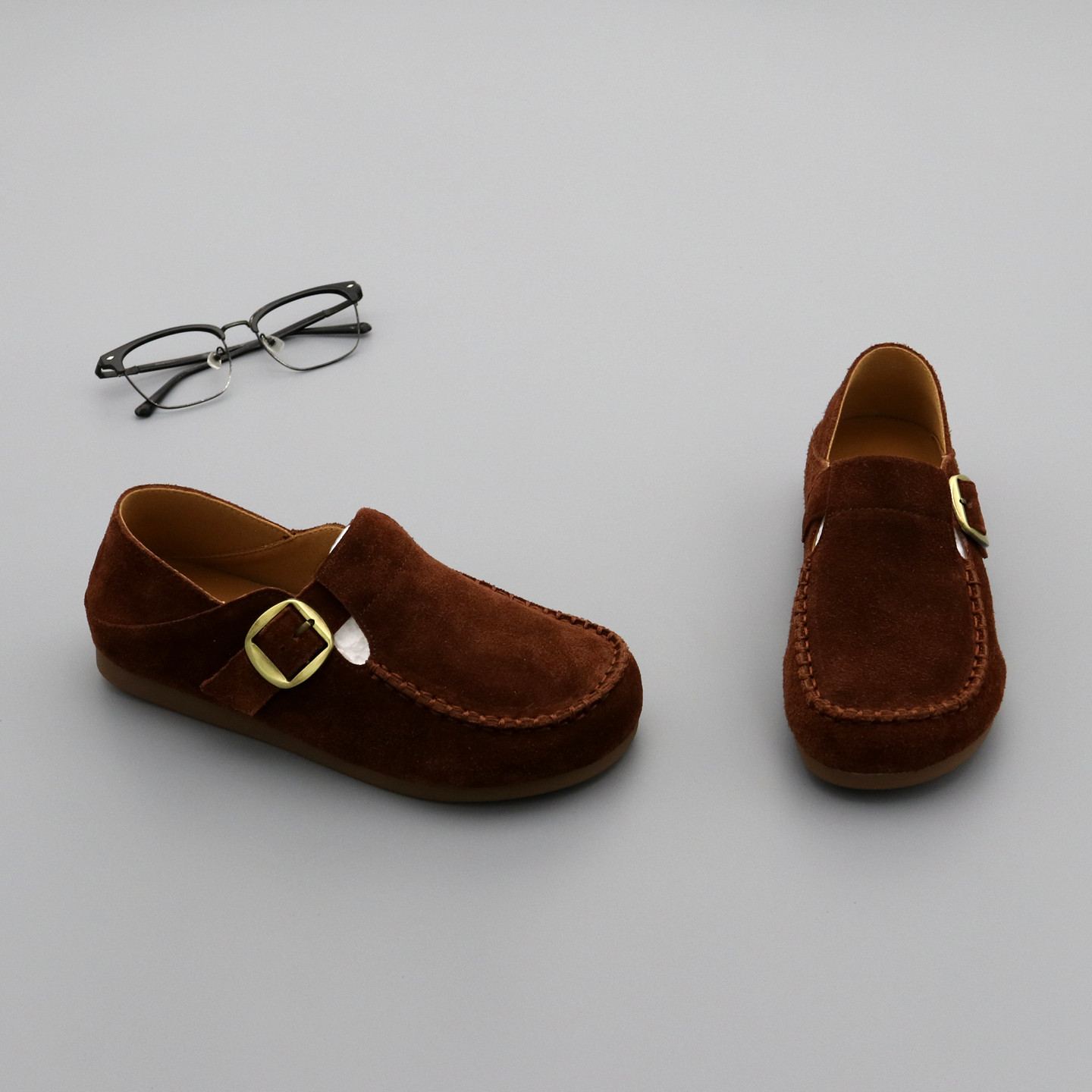 真皮勃肯鞋女单鞋2025秋季圆头牛皮一脚蹬平底休闲懒人鞋女豆豆鞋,淘宝优惠券,粉丝福利购,淘宝优惠卷