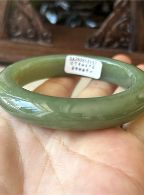 天然和田玉手镯52-60黄口料原物实拍玉石手镯A货正品和田玉手镯子