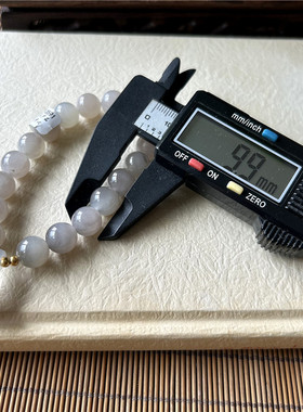 天然和田玉烟紫玉手链一物一图圆珠配葫芦正品新疆和田玉单圈手串