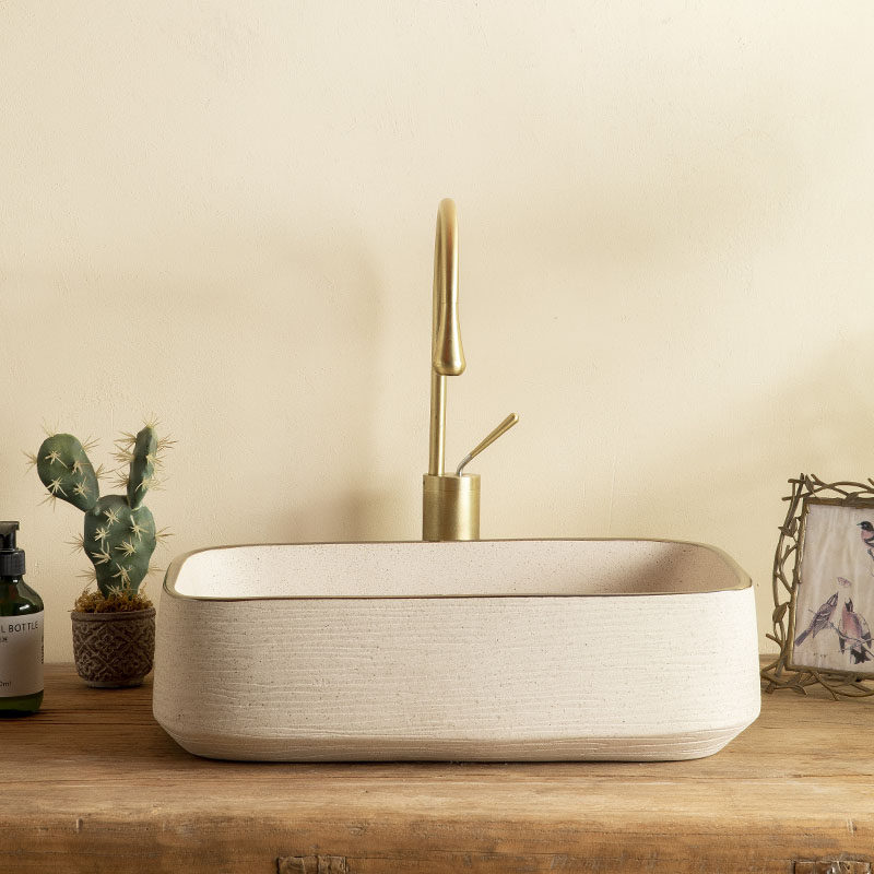 民宿复古金边轻奢台上盆洗手盆家用陶瓷面盆阳台卫生间洗脸盆单盆,淘宝优惠券,粉丝福利购,淘宝优惠卷