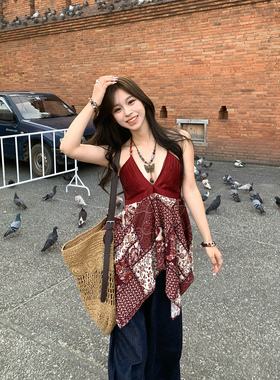 Adan波西米亚风蝴蝶吊坠项链复古民族风小众新中式异域挂脖毛衣链