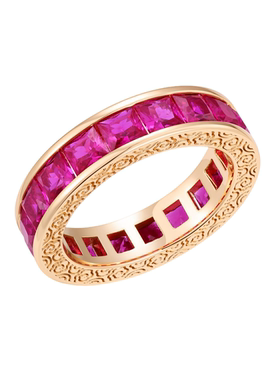 TWINSLULU百搭粉红色方形戒指