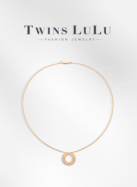 TWINS LULU轻奢圆形香槟金色项链TSJ9795