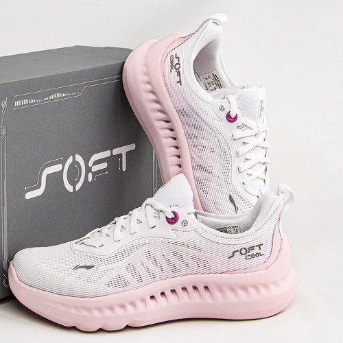 李宁SOFT COOL 2男子休闲跑鞋2025新款舒适软弹透气运动鞋AGLV009 - 图3