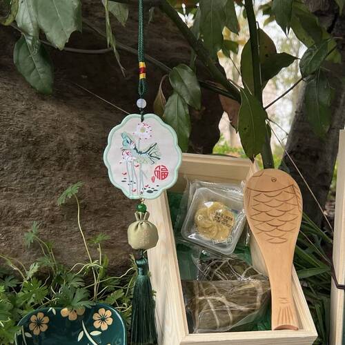 心悠端午节高档粽子艾叶香包古风香囊艾草门挂花束公司活动小礼品 - 图2