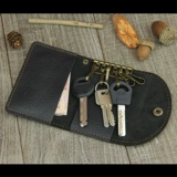 Мужская вместительная и большая ключница ручной работы, кожаный картхолдер, универсальный брелок, кошелек