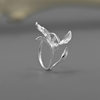A LITTLE S925 Sterling Silver Orchid Ring