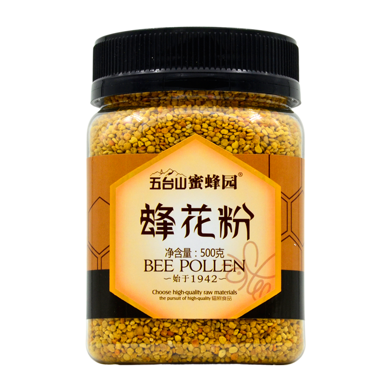 五台山蜜蜂园蜂花粉500g 天然正品食用非破壁食用百花蜂花粉颗粒 - 图0