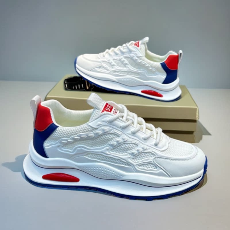 男鞋25新款软底透气鞋子夏季小白鞋男士百搭休闲运动鞋潮流老爹鞋