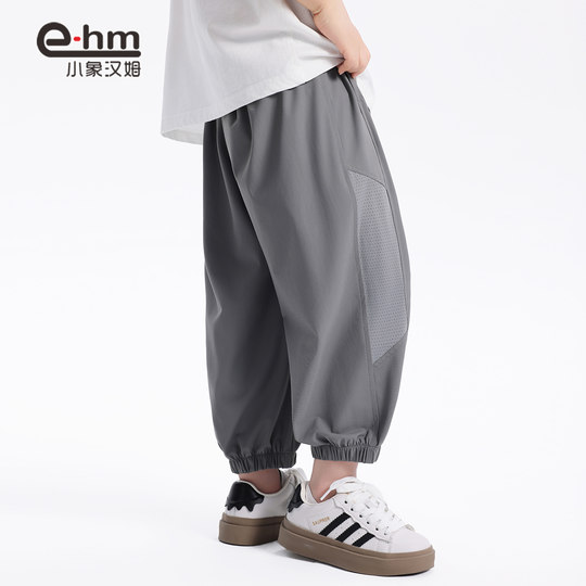 Little Elephant Ham Children's Clothing Boys Mosquito Repellent Pants Summer Thin Trousers Children's Ice Silk Pants 2025 New Loose Stretch Pants