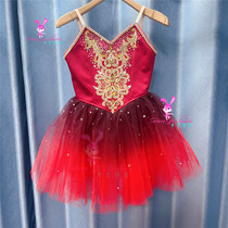 Danyi Red Chubitt Female Child Ballet Dresses Out of the Costume Tutu Competition Suit for professional customisation