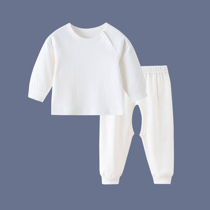 儿童纯白色内衣套装婴幼儿男女宝宝春秋薄打底内搭保暖纯棉开档裆,淘宝优惠券,粉丝福利购,淘宝优惠卷