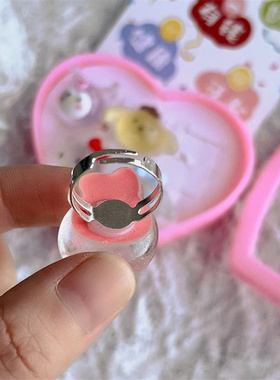 亚克力可爱夜光戒指公主戒指礼盒