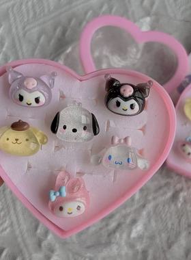 情侣开口戒冰透三丽鸥时尚