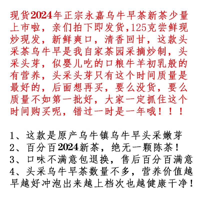 2024年乌牛早茶特级头采明前茶125g温州永嘉特产乌牛早龙井茶叶春-图3