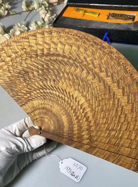 金丝楠木新中式工艺扇旗袍汉服配