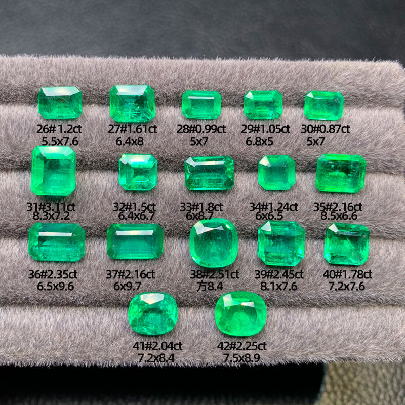 Natural emerald bare stone VVG slightly oily brilliant green Wharton green Zambian new Chinese style custom ring