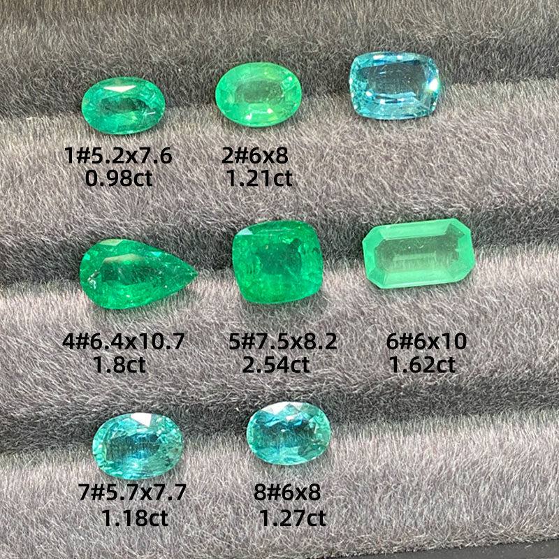 Natural emerald loose stone vivid green gemstone