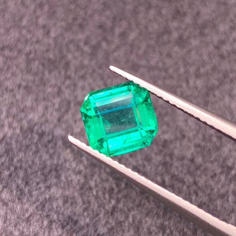 Natural emerald bare stone VVG slightly oily brilliant green Wharton green Zambian new Chinese style custom ring