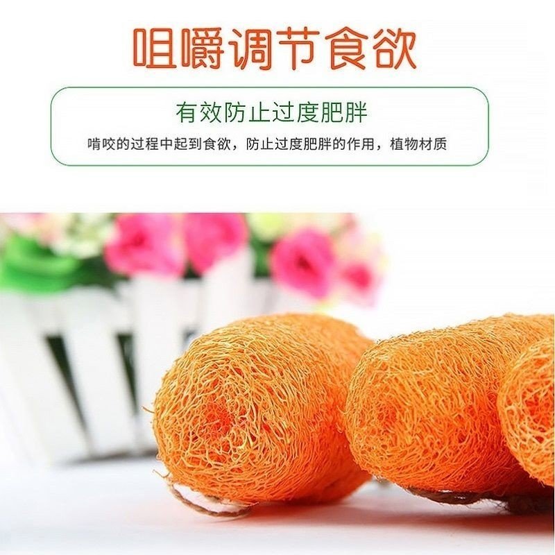 宠物兔兔子玩具胡萝卜丝瓜络磨牙豚鼠龙猫荷兰猪磨牙玩具天然耐咬,淘宝优惠券,粉丝福利购,淘宝优惠卷