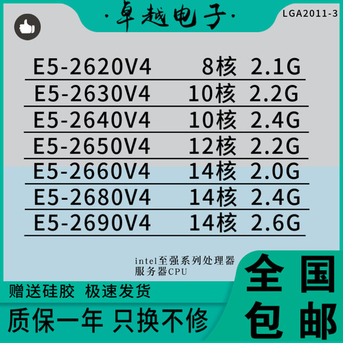 INTEL/E5-2620V4 2630V4 2640V4 2650V4 2660V4 2680V4 2690V4 - 图0