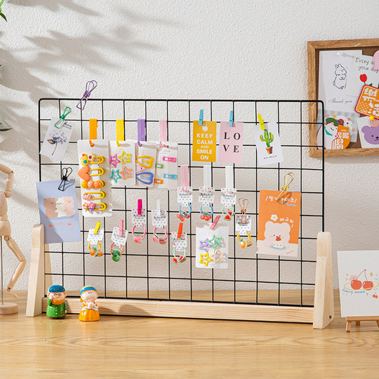 Grid solid wood base kindergarten works