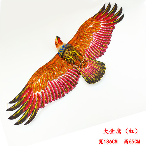 潍坊手工传统竹子骨架老鹰风筝中国风可装饰大鹏展翅好看多色实惠 - 图0