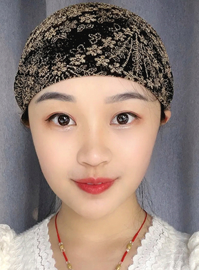 洋气包头帽遮白发帽子头巾帽