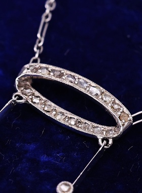 美好年代 白金钻石项链 奈格丽姬款 法国作品 鹰头标高端珠宝首饰