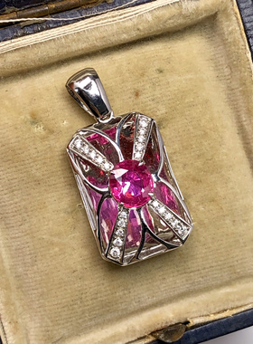 高端珠宝首饰精品玻璃晶体强荧光红宝石大颗粒精品!无烧红宝石