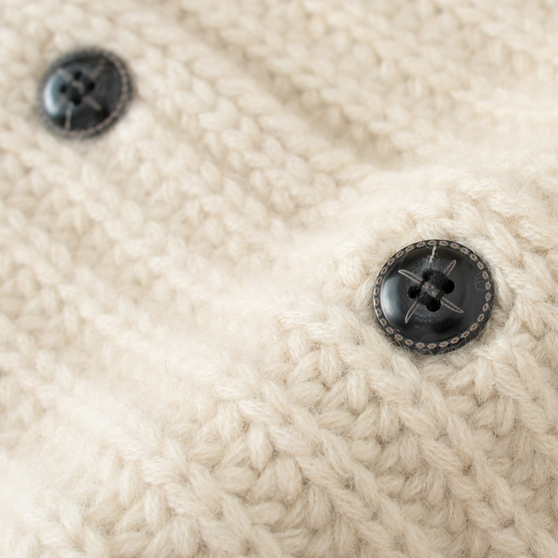 粗针翻花短款减龄~重磅加厚630g纯山羊绒女开衫休闲高端外穿毛衣,淘宝优惠券,粉丝福利购,淘宝优惠卷